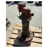 Vise on metal stand