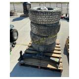 Set of 4 Cooper 255/70r16 tires & rims, hitch