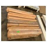 Pallet of 45 in red oak trim boards