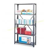 Safco Steel 5-Tier Shelving, 36x18x75in., Gray