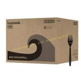 Boardwalk Heavyweight Cutlery Forks, Black