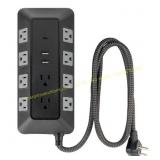 GE 10-Outlet Surge Protector with USB Ports