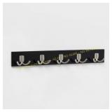 Modern Octopus 5 Rail Nickel Hooks Black