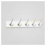 5 Hooks Rail Silver/Ivory - Threshold