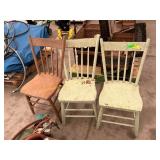 3 ct. wooden chairs