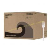 Boardwalk Heavyweight Fork, White, 1000/Carton