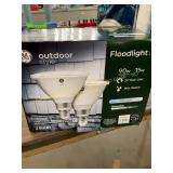 GE Outdoor Floodlights and Ge 100W Lightbulbs