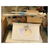 Sink, Christmas tree and decor