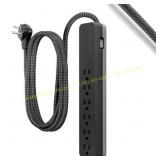 GE 6-Outlet Surge Protector 1560J Black