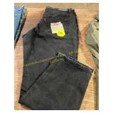 Levi Mens Wedgie Straight Black Size 32x28