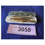 vintage gold filled pen and pencil in case