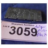 antique printing block