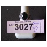 simulated emerald ring size 11