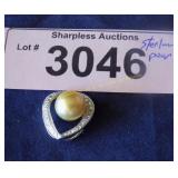 vintage pearl sterling pendant