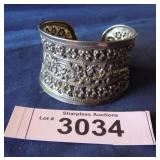 vintage large silver bracelet