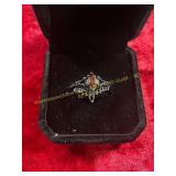 Stacked Ruby Gemstone Ring Size 6