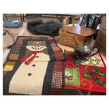 Longaberger Basket, Teapot, Holiday Decor