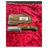 Damascus Knife with Sheath