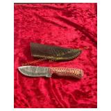 Damascus Knife with Sheath