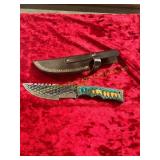 Damascus File Knife with Sheath