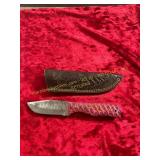 Damascus Knife with Sheath