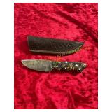 Damascus Knife with Sheath