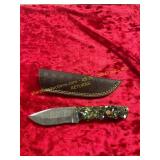 Damascus Knife with Sheath