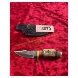 Damascus Knife with Sheath