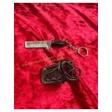 Damascus Knife with Sheath/Keychain/Necklace