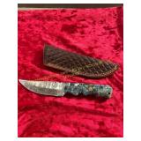 Damascus Knife with Sheath