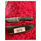 Damascus Knife with Sheath