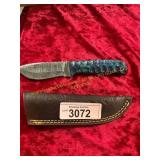 Damascus Knife with Sheath