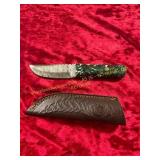 Damascus Knife with Sheath