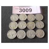 12 buffalo nickels