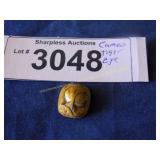 carved cameo tiger eye gem