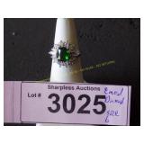 simulated emerald ring size 6