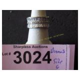 simulated diamond ring size 6