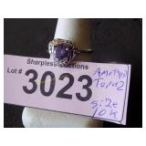 simulated amethyst topaz ring size 10