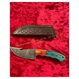 Damascus Knife with Sheath