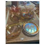 Carnival Glass Bowls, Plates, Candy Dishes