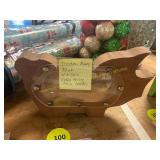 Wooden Piggy Bank with Acrylic Sides