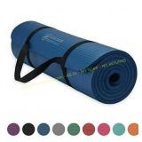 Gaiam Essentials Yoga Mat, Navy, 72"x24"x0.4" Gaiam Essentials Yoga Mat, Navy, 72"x24"x0.4"