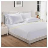 Pure Earth 6-Piece King Sheet Set, White Pure Earth 6-Piece King Sheet Set, White