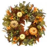 Bibelot 20 inch Autumn Wreath - Pumpkin... Bibelot 20 inch Autumn Wreath - Pumpkin...
