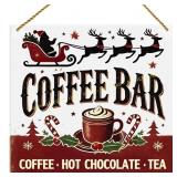 Shannonsa Vintage Xmas Coffee Bar Sign 7.8x7.8 Shannonsa Vintage Xmas Coffee Bar Sign 7.8x7.8