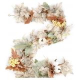 TonJin 6FT Fall Garland, Autumn Decor TonJin 6FT Fall Garland, Autumn Decor