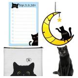 Girop Black Cat Gift Set: Bag, Suncatcher, Notepad Girop Black Cat Gift Set: Bag, Suncatcher, Notepad