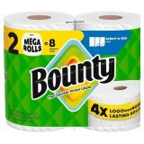 Bounty Paper Towels, 2 Mega Rolls, 164 Sheets. Bounty Paper Towels, 2 Mega Rolls, 164 Sheets.