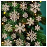 Colingmill 60 Pcs Snowflake Ornaments Bulk Colingmill 60 Pcs Snowflake Ornaments Bulk