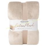 Berkshire Blanket Extra Plush Queen, Beige Berkshire Blanket Extra Plush Queen, Beige
